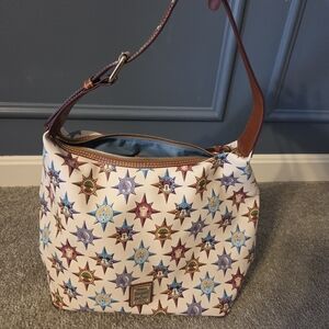 Dooney & Bourke Star Pattern Shoulder Bag - Cream and Multicolor